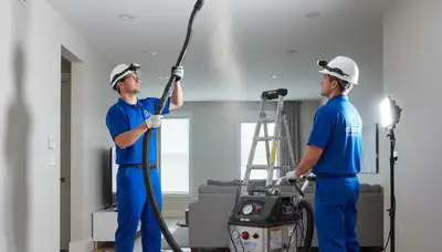 Technician cleaning air ducts in Charleston SC home for improved HVAC airflow and indoor air quality